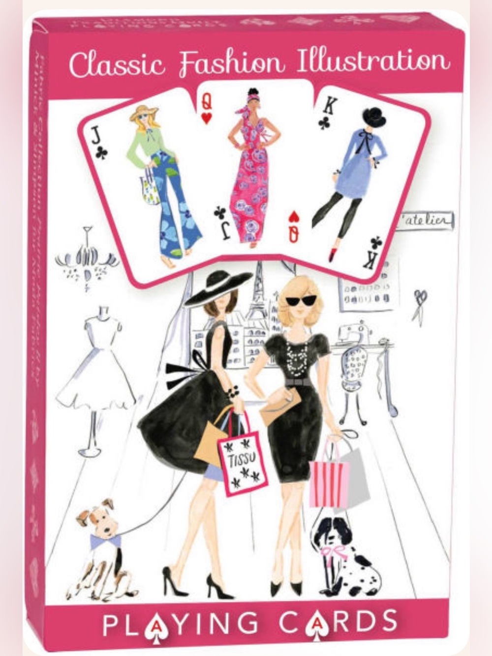 NWT Classic Fashion Illustration Playing Cards